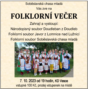 Folklorní večer se Soběslavskou chasou mladou 1